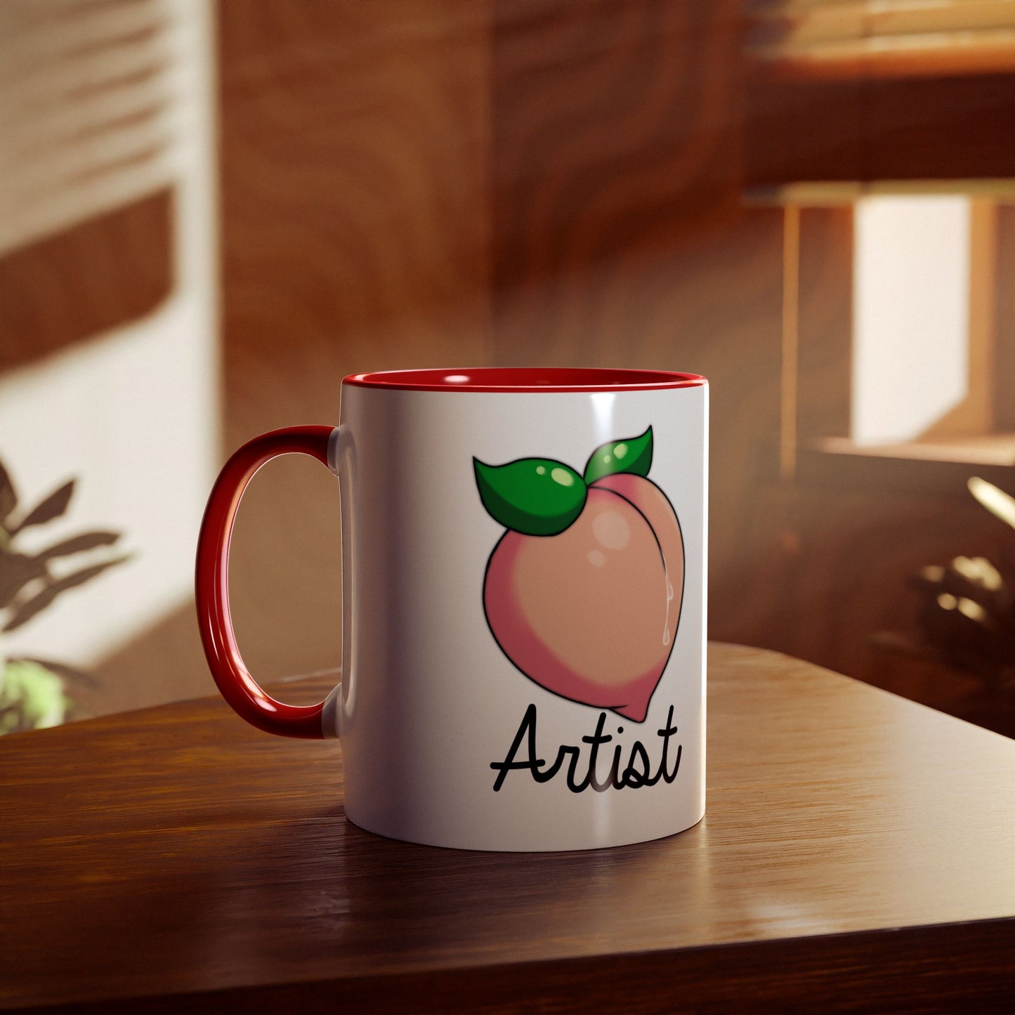 Peach Artist Mug, 11oz