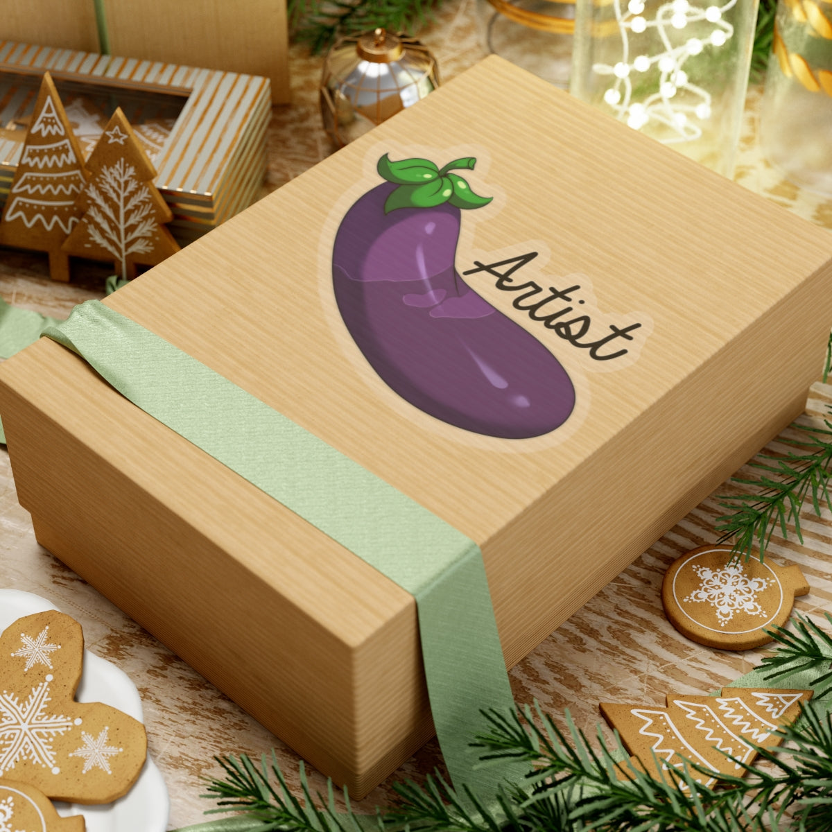 Eggplant Artist Sticker