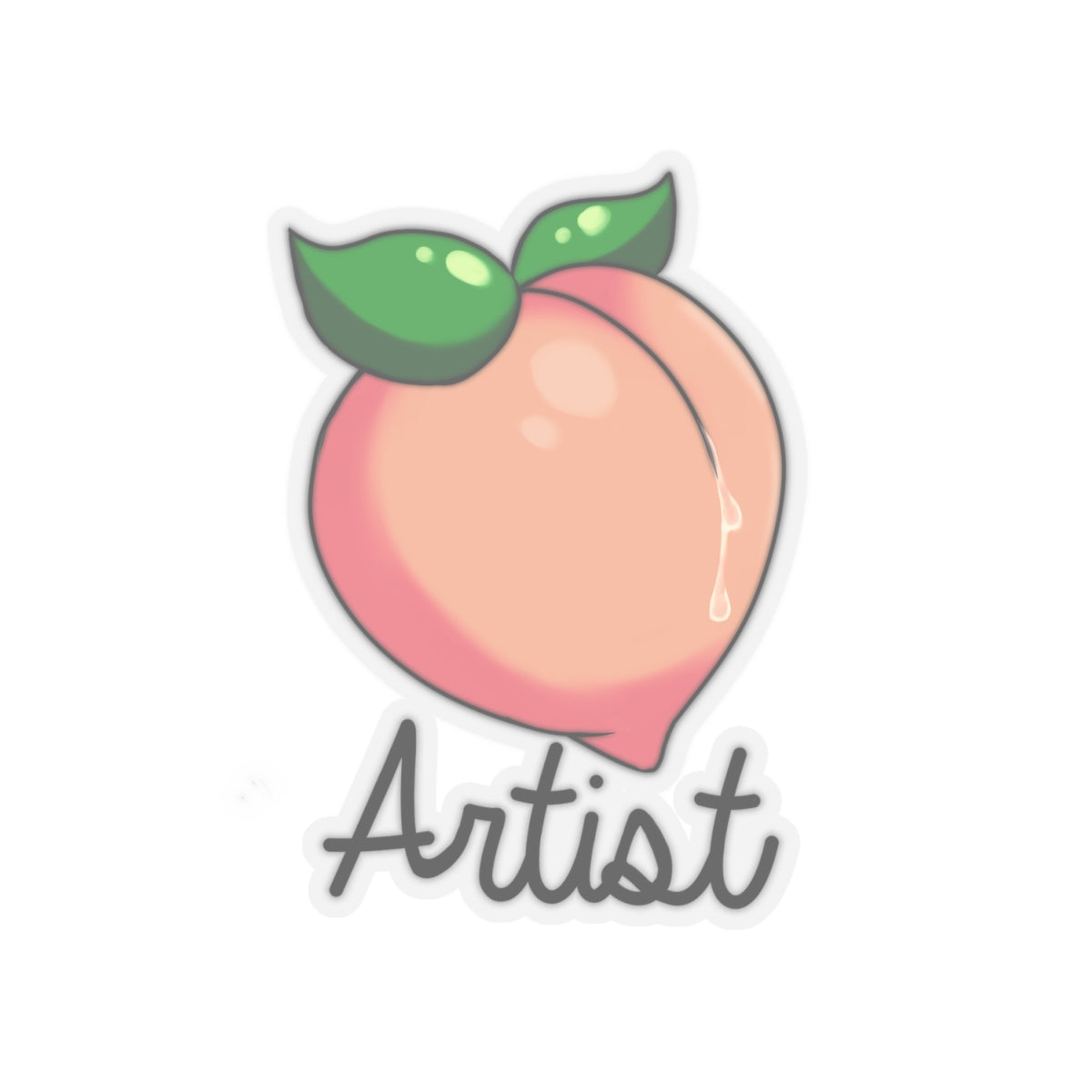 Peach Artist Sticker